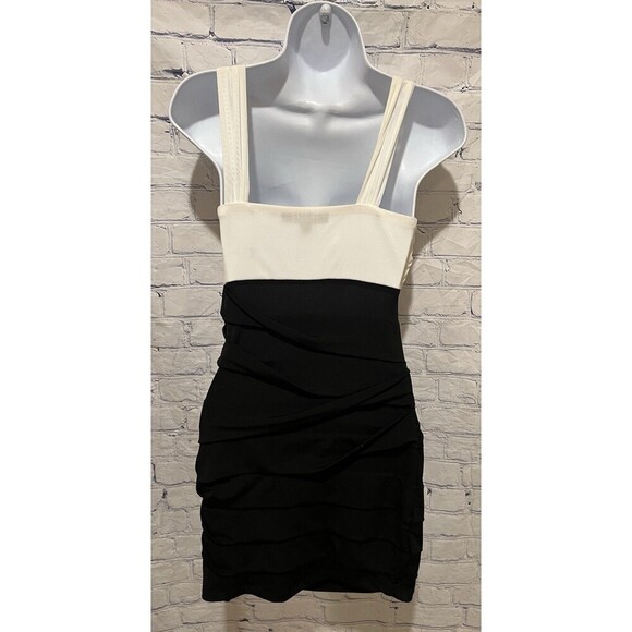 City Studio Black & White Mini Bodycon Party Homecoming Prom Dress Size Small - Picture 5 of 8